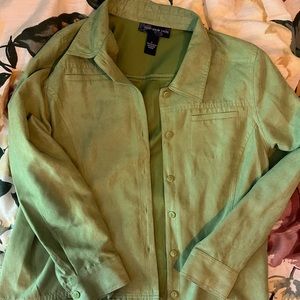 Susan graver; green velvet jacket